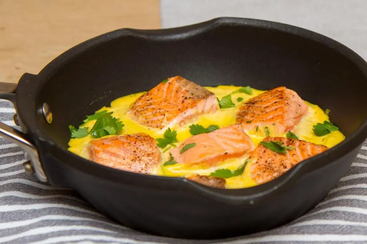 Laksepanne mango chutney