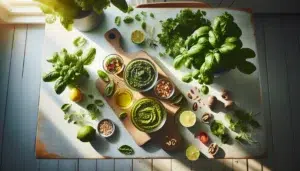 Hvordan lage hjemmelaget pesto ulike smaker hovedbilde