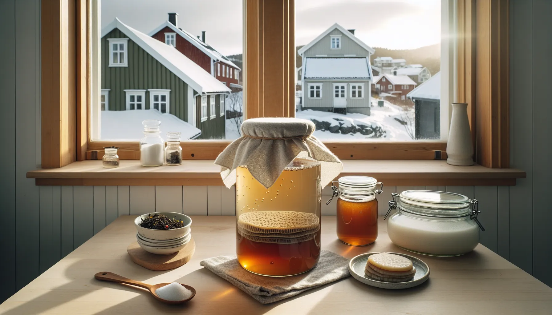 Slik lager du hjemmelaget kombucha – steg for steg – illustrasjon 1