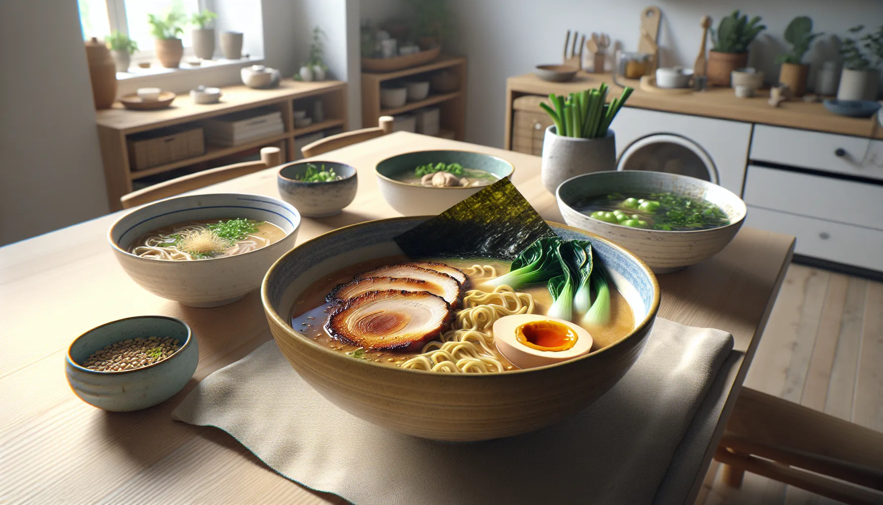 Slik lager du autentisk ramen hjemme fra bunnen av 2 Norsk hjemmekjøkken med kvinne som spiser en nøye laget bolle autentisk ramen.